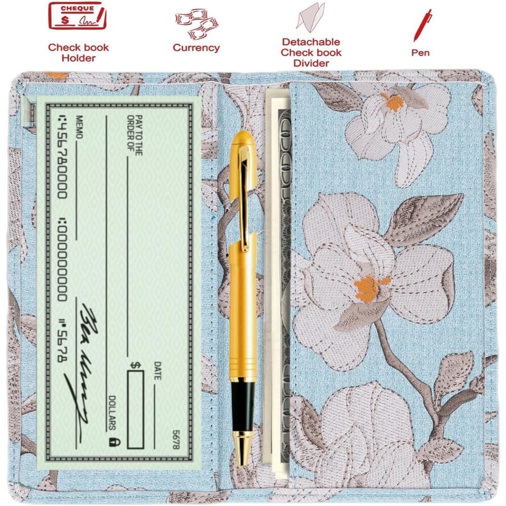 Checkbook Cover For Duplicate Checks For Women, R… - image 5